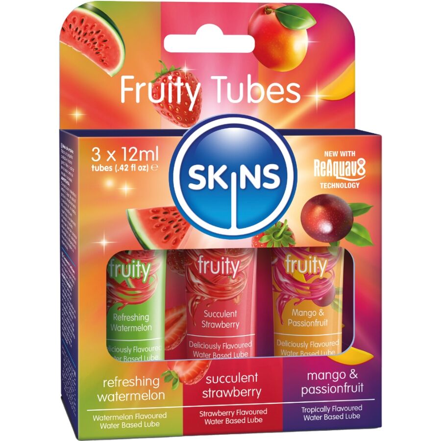 SKINS Fruity Lubes Kit: lubrykant o trzech owocowych smakach