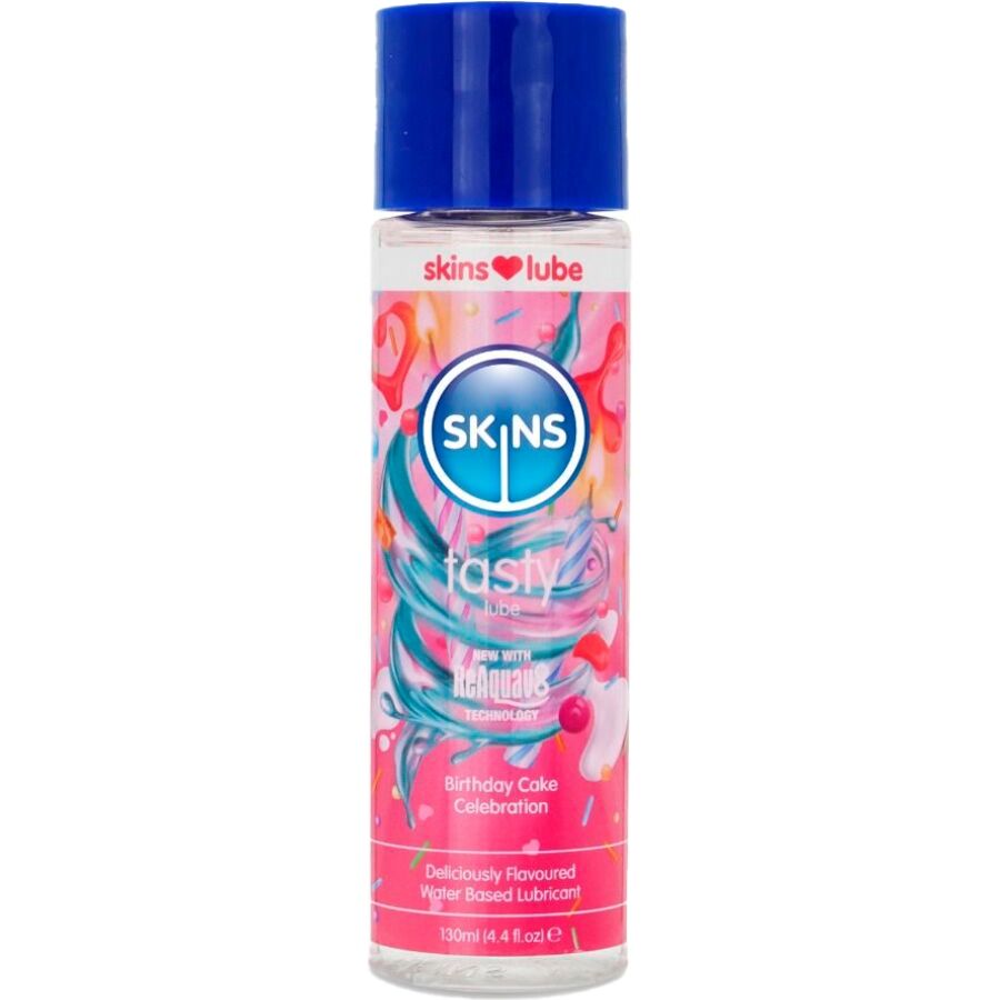 Żel intymny o smaku tortu urodzinowego SKINS Birthday Cake, 130 ml