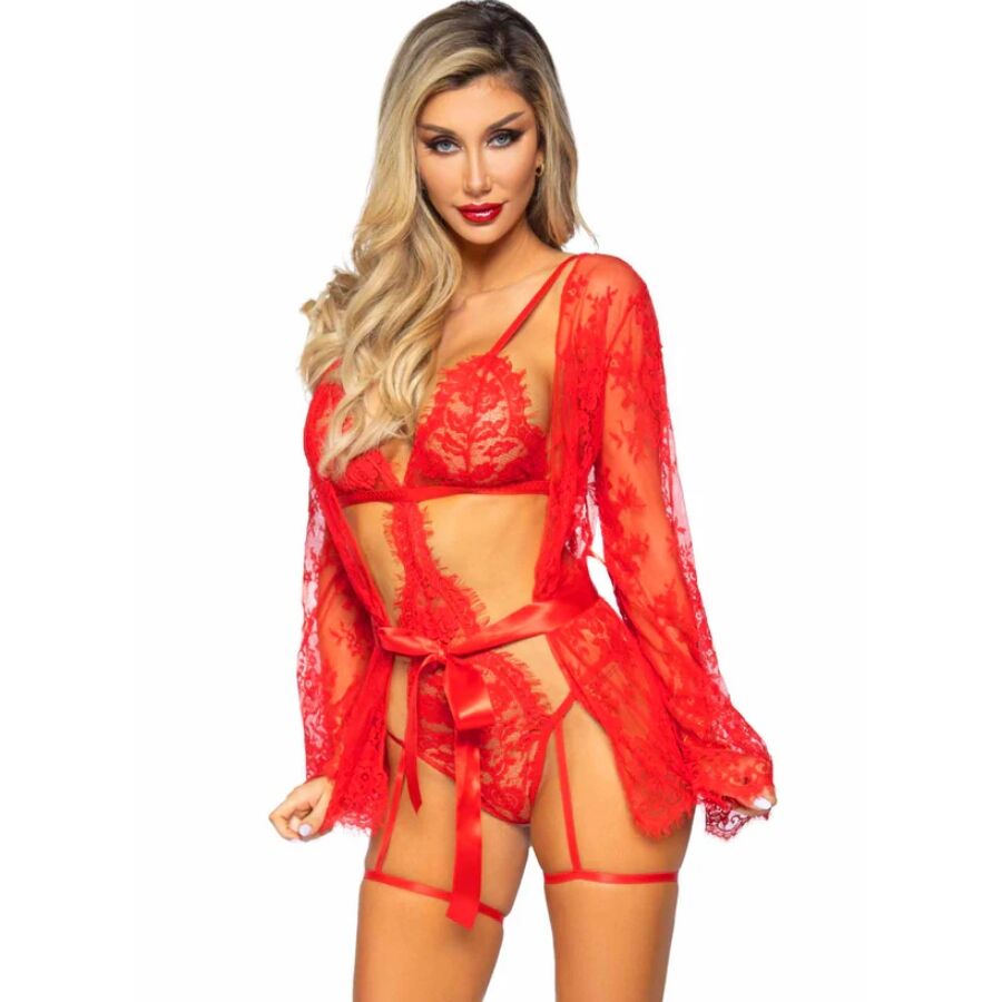 Komplet bielizny Leg Avenue z body i szlafrokiem