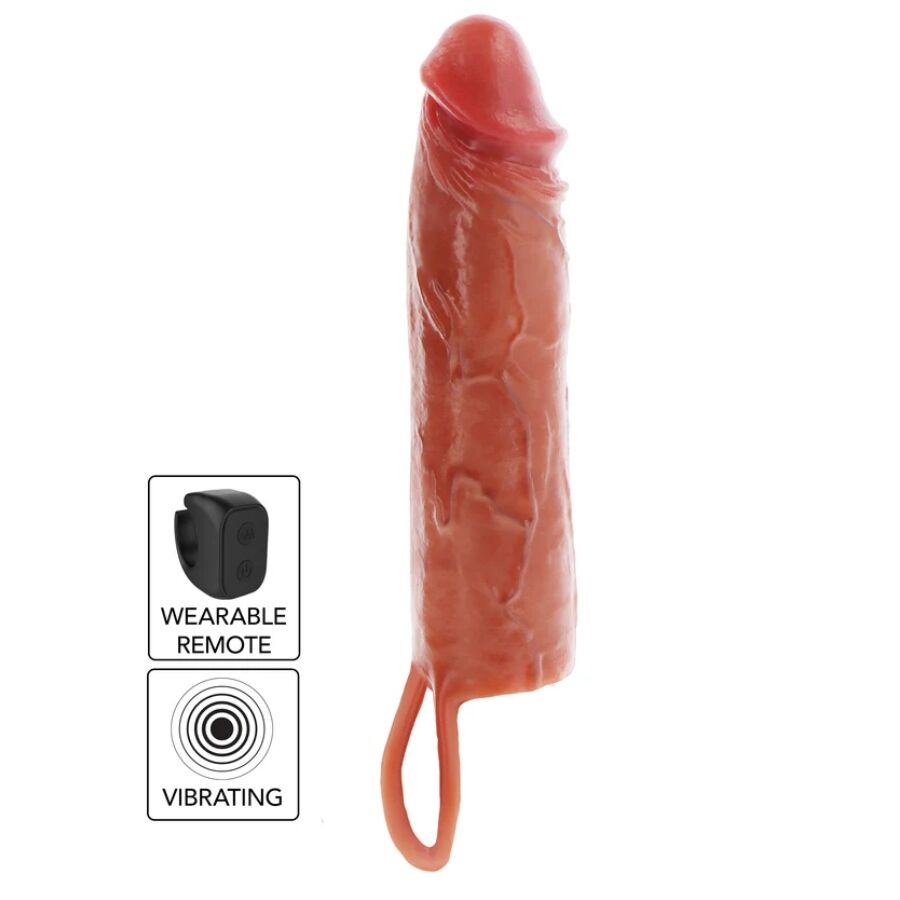 GET REAL Hydrated Skin nakładka na penisa z pilotem, 20 cm