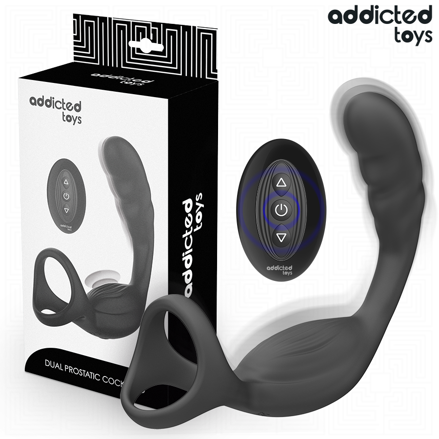 Wibrujący pierścień na penisa ADDICTED TOYS ze stymulatorem prostaty