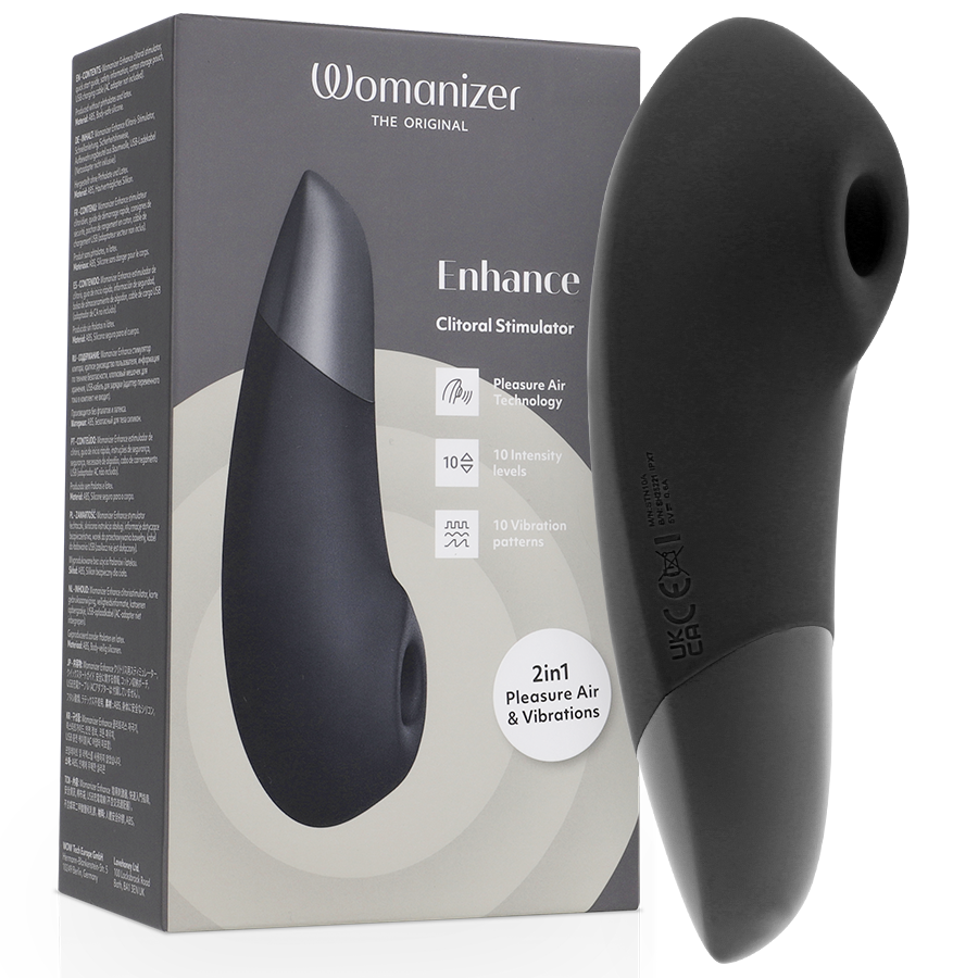 Womanizer Enhance masażer falami ciśnienia, czarny