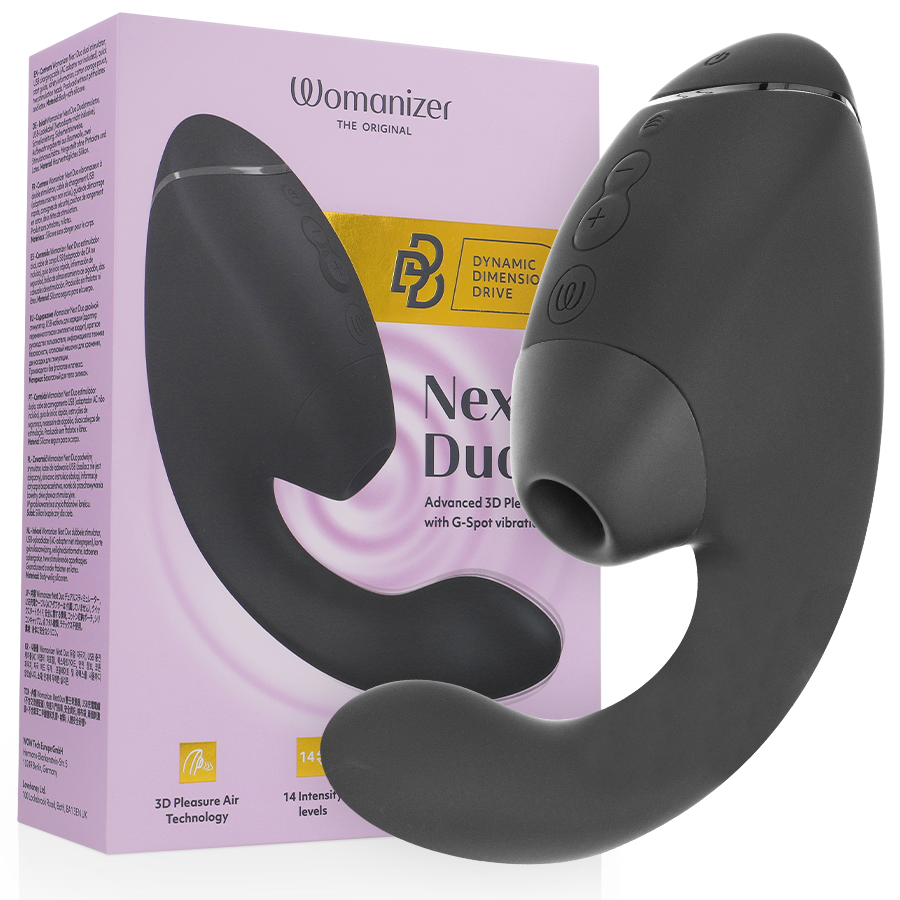 Womanizer Duo Next stymulator powietrzny, czarny