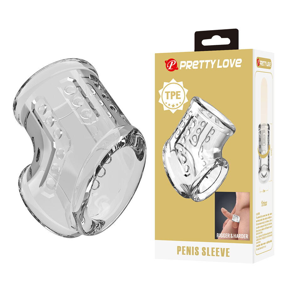 Krótka, przezroczysta nakładka na penisa Pretty Love