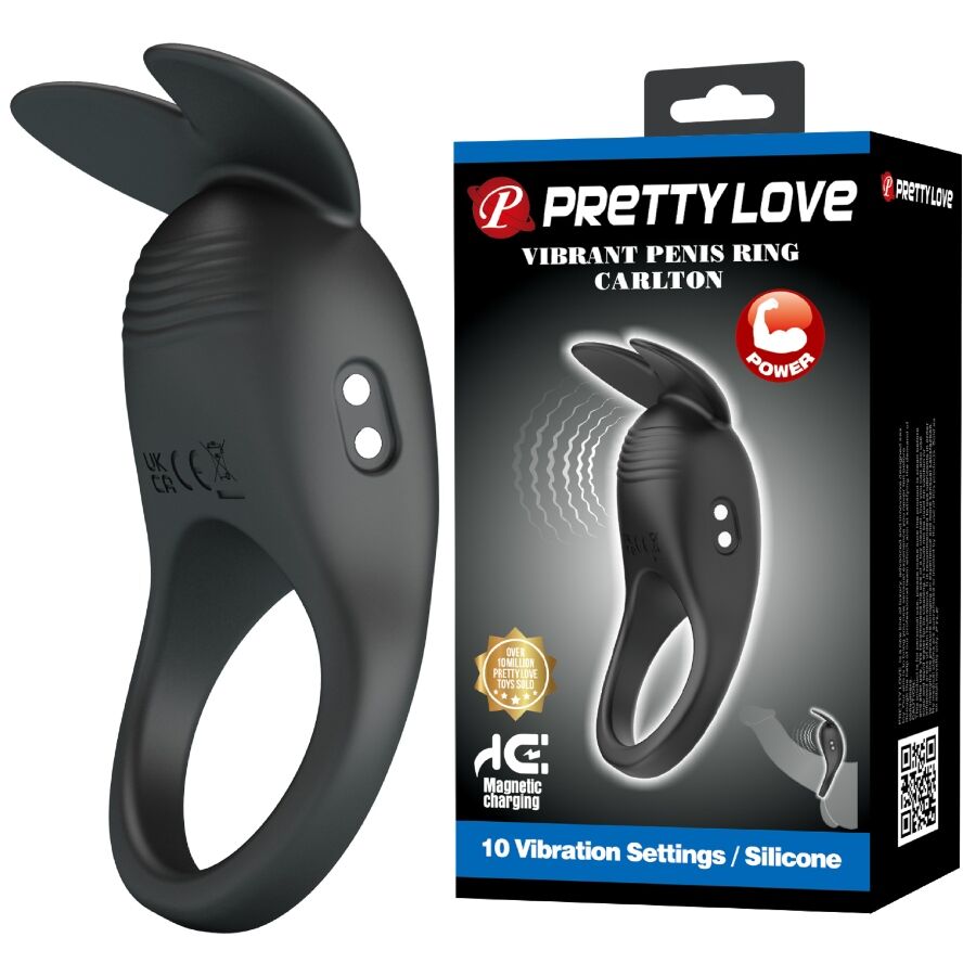 Wibrujący pierścień erekcyjny Pretty Love Carlton ze stymulatorem łechtaczki