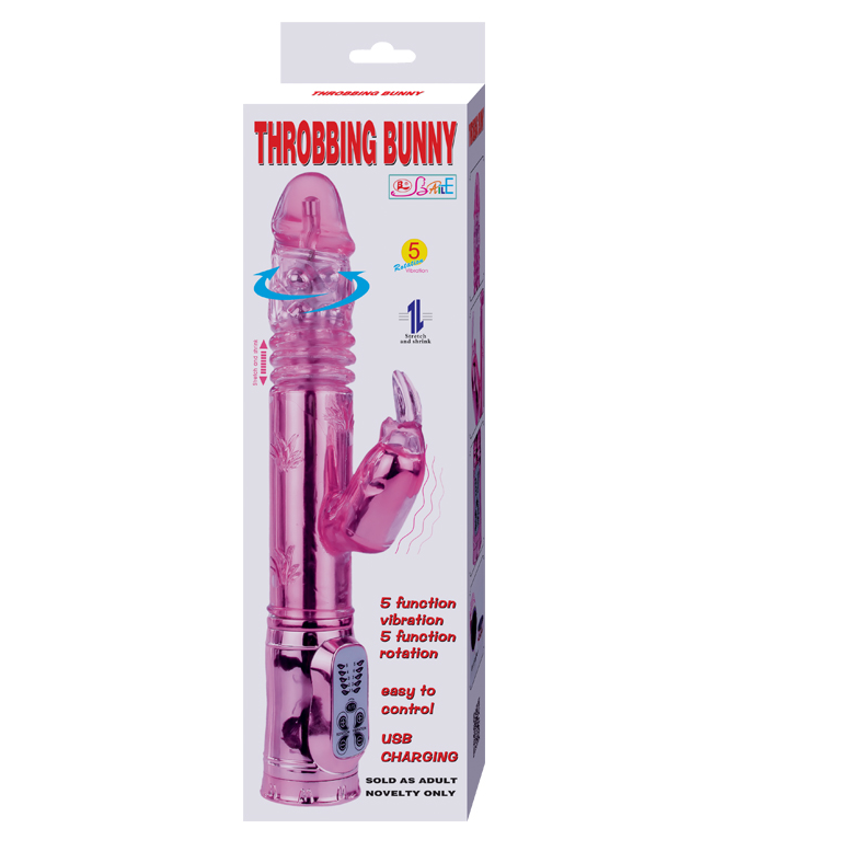 BAILE Throbbing Bunny Pink Rampant Rotator Vibrator