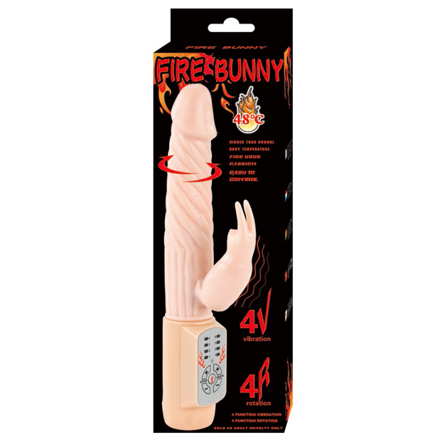 Wibrator obrotowy BAILE Fire Bunny z funkcją podgrzewania