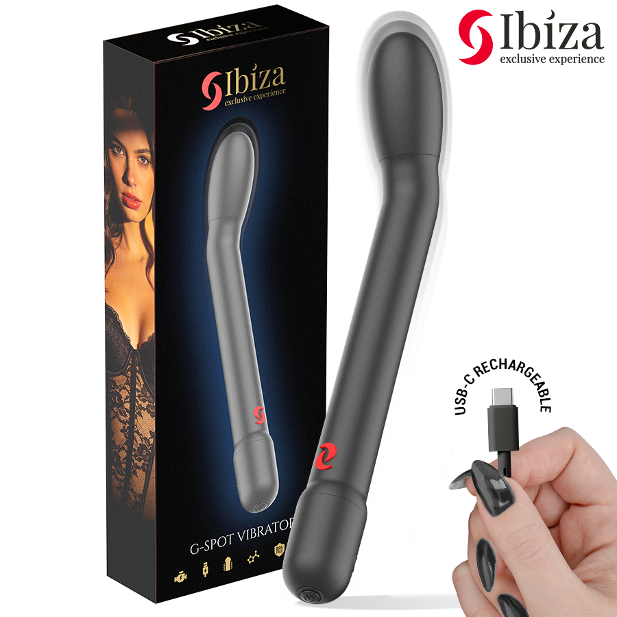 IBIZA czarny wibrator do punktu G z funkcją wibracji