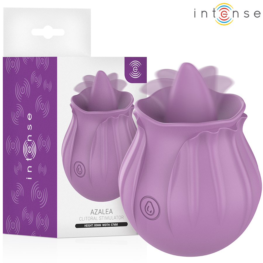 Wibrator łechtaczkowy INTENSE Azalea w kolorze fioletowym, 10 programów wibracji