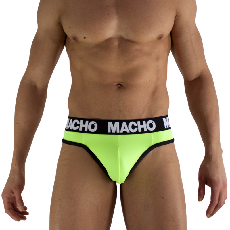 Męskie stringi MACHO MTG001 w fluorescencyjnym żółtym kolorze