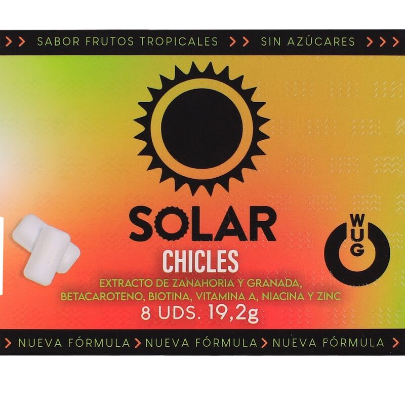 WUG GUM Solar, guma do żucia o tropikalnym smaku owocowym