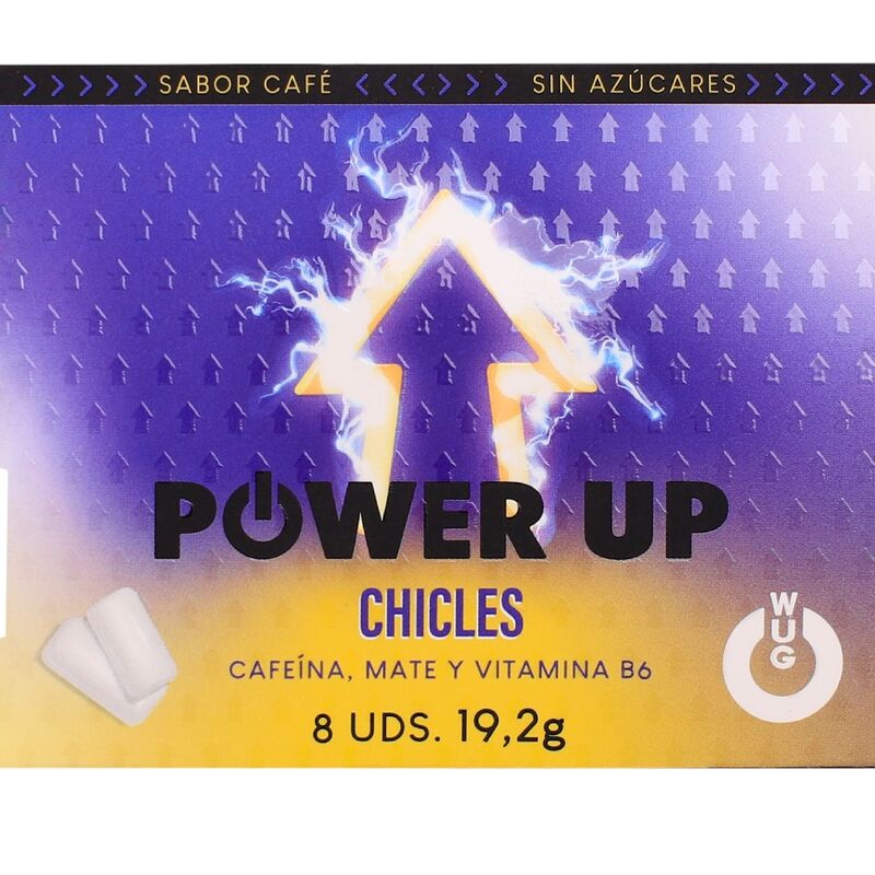 Guma do żucia z kofeiną WUG Power Up o smaku kawowym