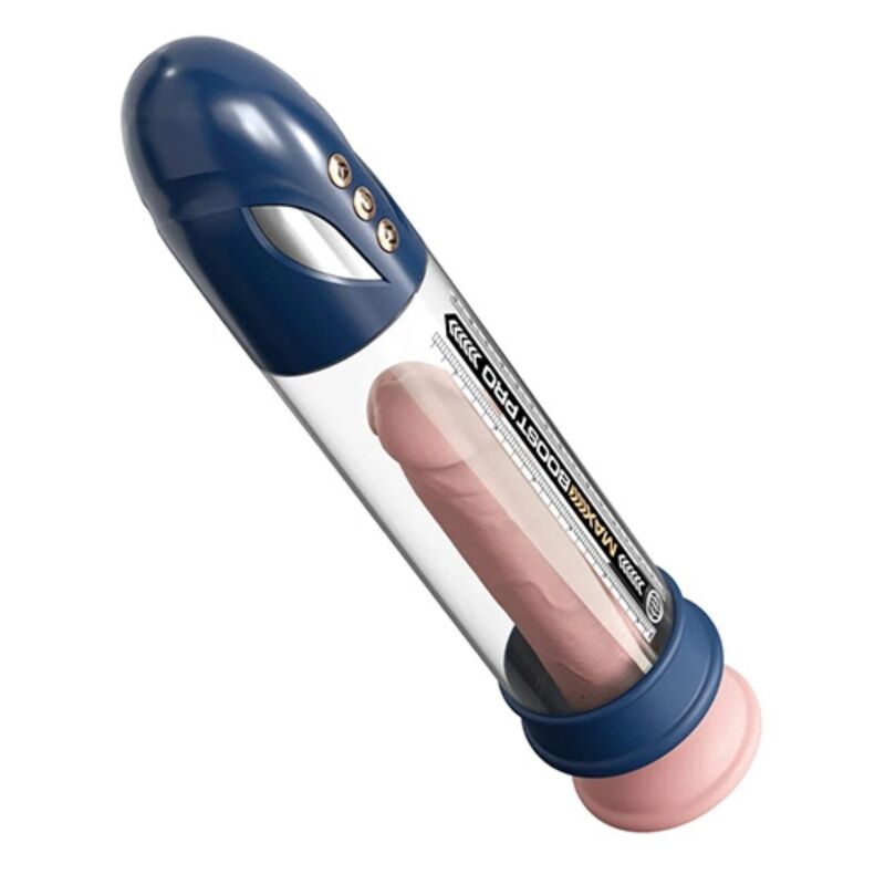 PUMP WORX Max Boost Pro Flow pompka do penisa, niebieska