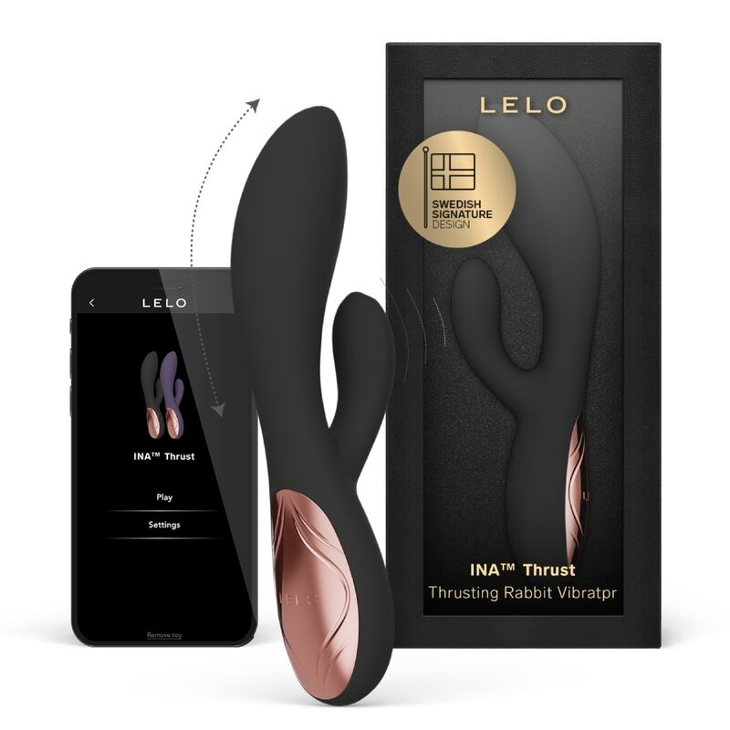Wibrator typu rabbit LELO INA Thrust, czarny