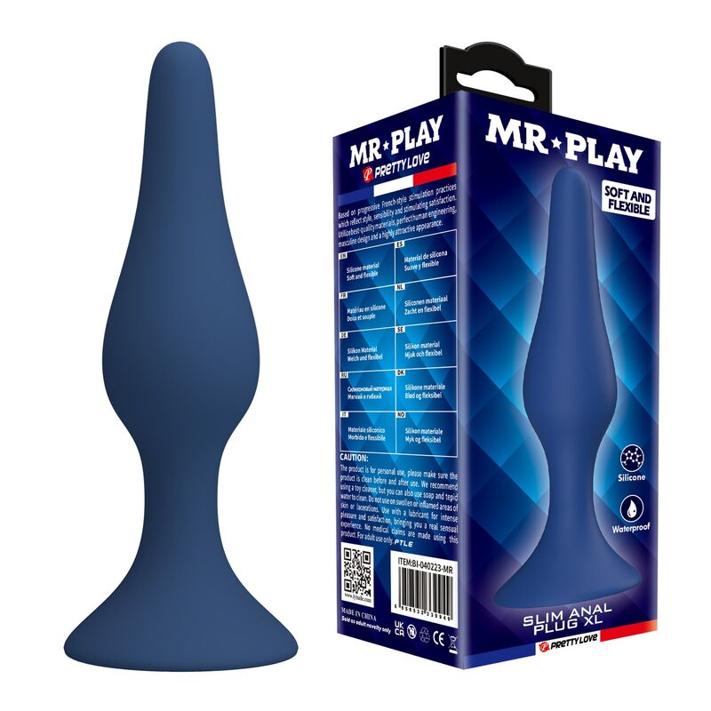 MR PLAY Tapered Analplug XL, niebieski
