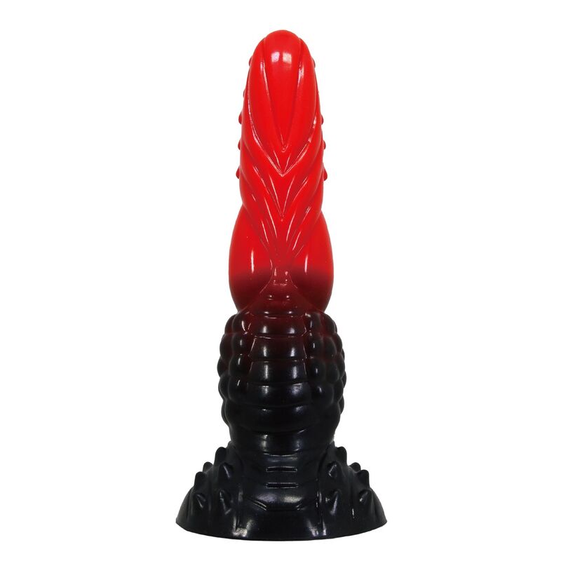 Dildo Power Monsters Fire Dragon z przyssawką, 24,5 cm