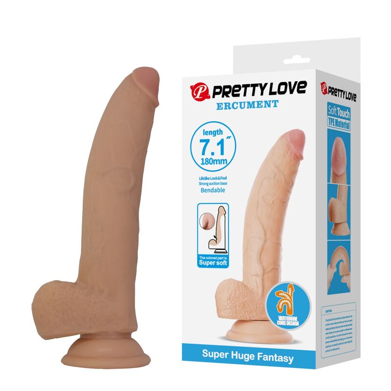Realistyczny dildo Pretty Love Ellcument, 18 cm