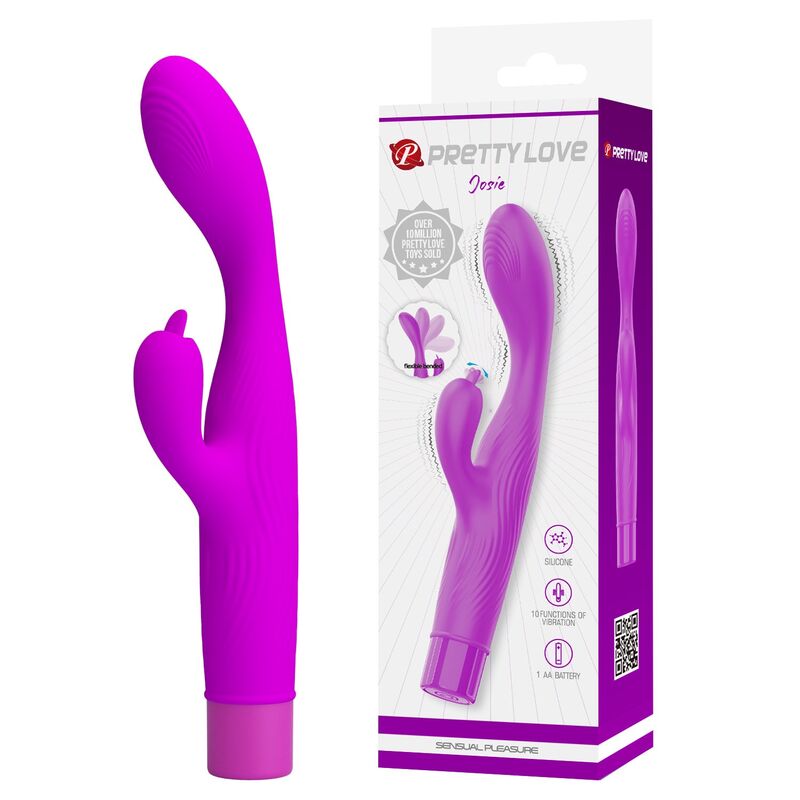 Wibrator łechtaczkowy Pretty Love Jene z zakrzywioną końcówką do stymulacji punktu G