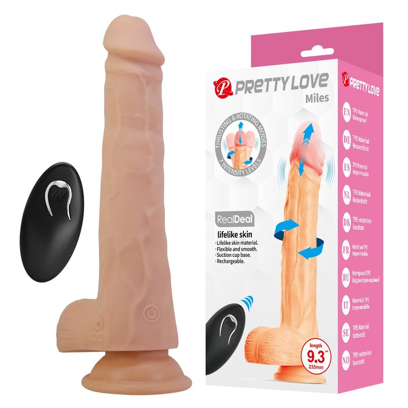 Wibrator Pretty Love Miles z funkcją ruchów posuwistych i obrotów