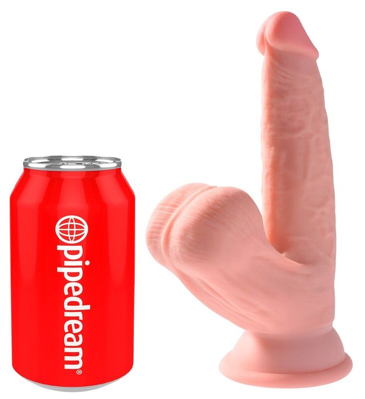 Dildo KING COCK PLUS z przyssawką, długość penetracyjna 12,7 cm