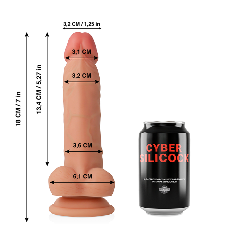 CYBER SILICOCK Jude realistyczny dildo z przyssawką