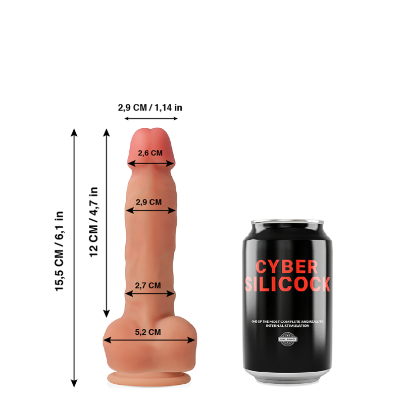 CYBER SILICOCK Ansel realistyczny dildo z przyssawką