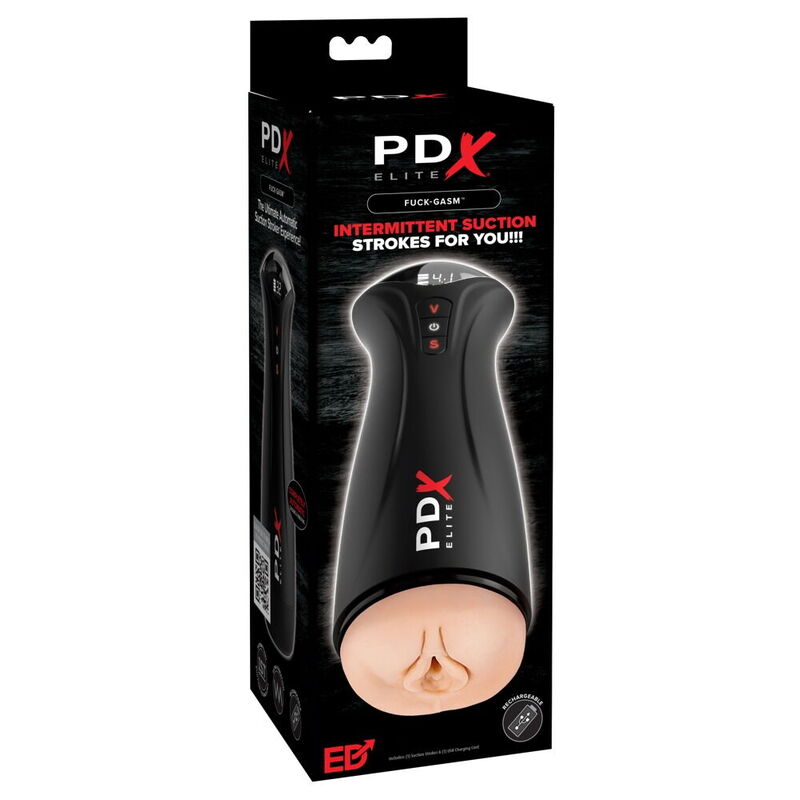 Wibrujący masturbator PDX ELITE Fap Gasm z funkcją ssania