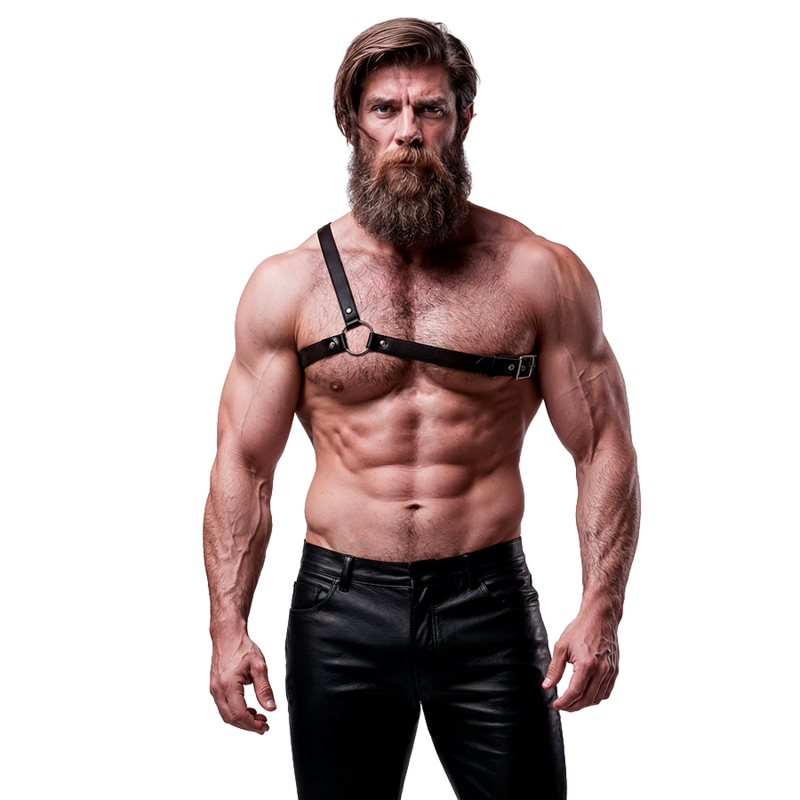 FETISH SUBMISSIVE ATTITUDE męski harness ze skrzyżowanymi paskami
