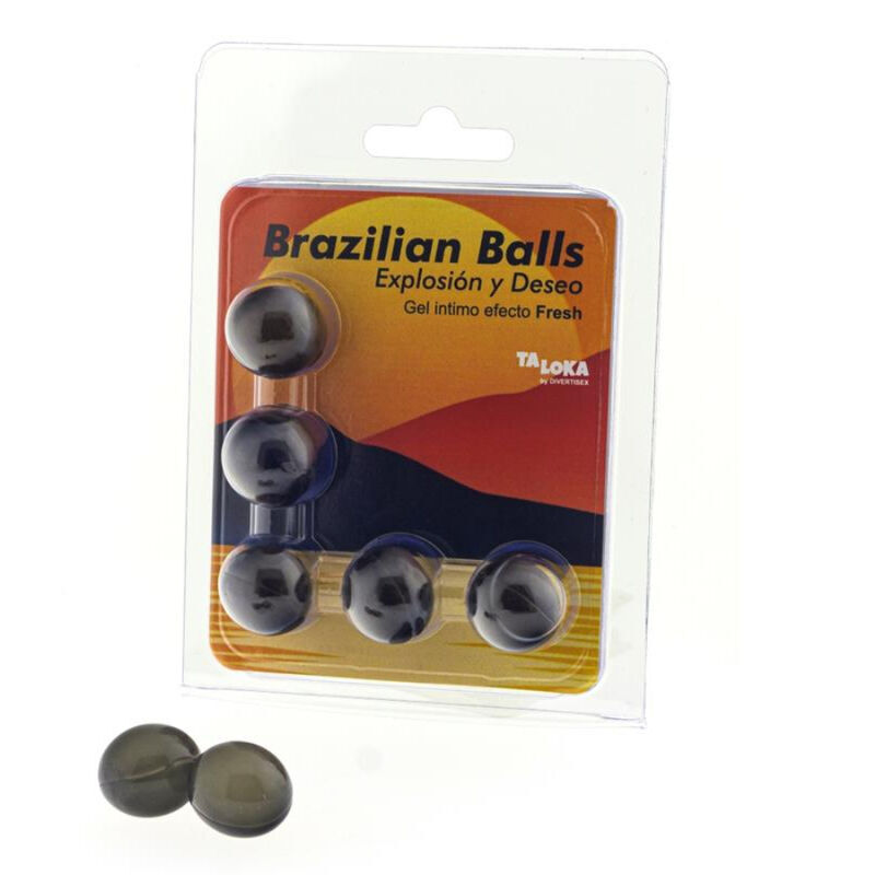 TALOKA Fresh Effect, lubrykant w 5 kulkach Brazilian Balls