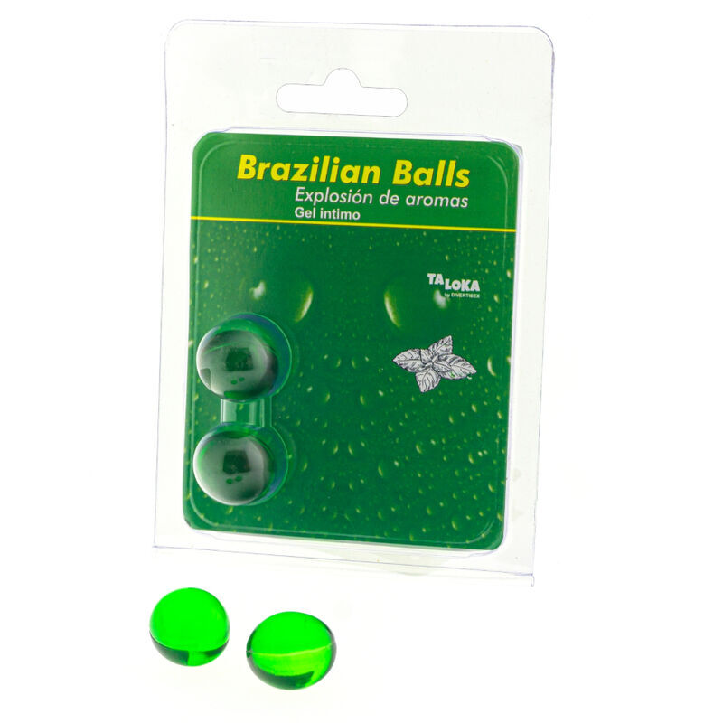 TALOKA Brazilian Balls o miętowym zapachu z żelem intymnym, 2 sztuki