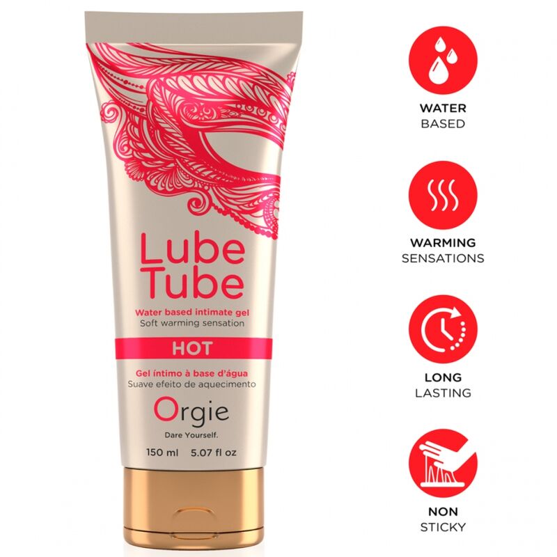 Rozgrzewający lubrykant na bazie wody ORGIE Lube Tube Hot, 150 ml