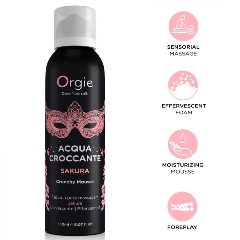 ORGIE Acqua Croccante Sakura Crunchy pianka do masażu, 150 ml