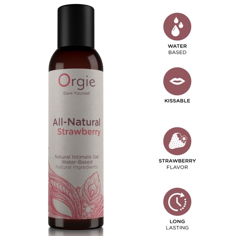 Żel nawilżający ORGIE Strawberry Kissable o smaku truskawkowym, na bazie wody, 150 ml