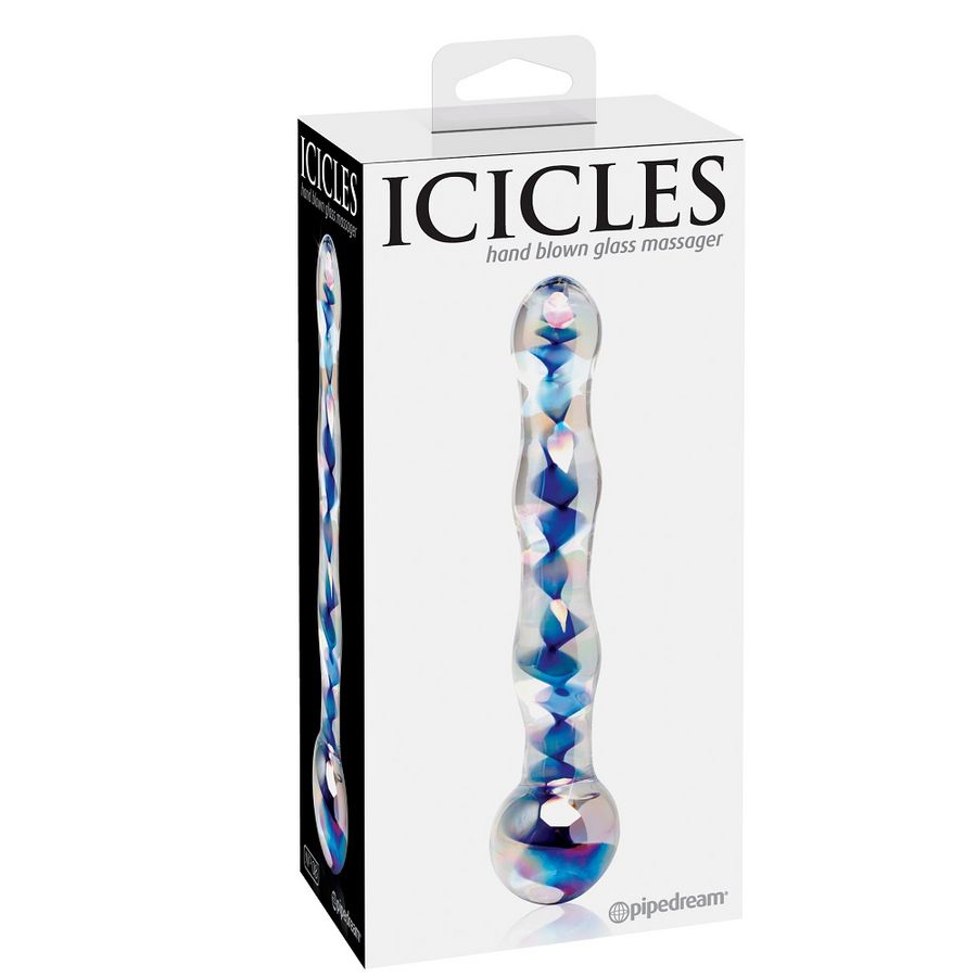 Szklany dildo ICICLES N. 8
