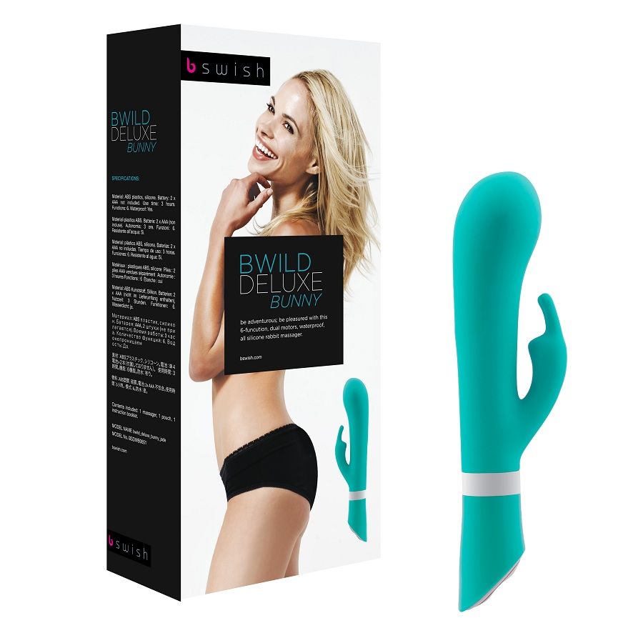 B SWISH Bwild Deluxe Bunny wibrator króliczek w kolorze jadeitowym