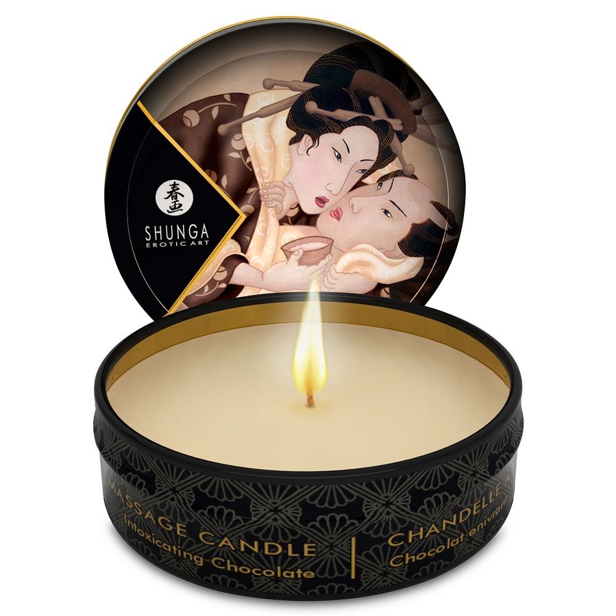 Shunga Mini Caress świeca do masażu o czekoladowym aromacie, 30 ml