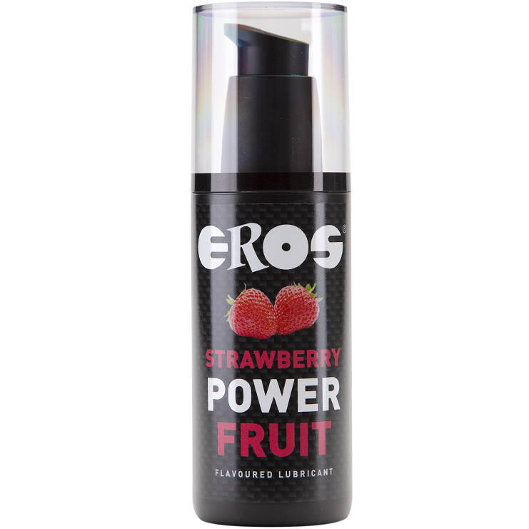 EROS POWER LINE lubrykant o smaku truskawkowym, 125 ml