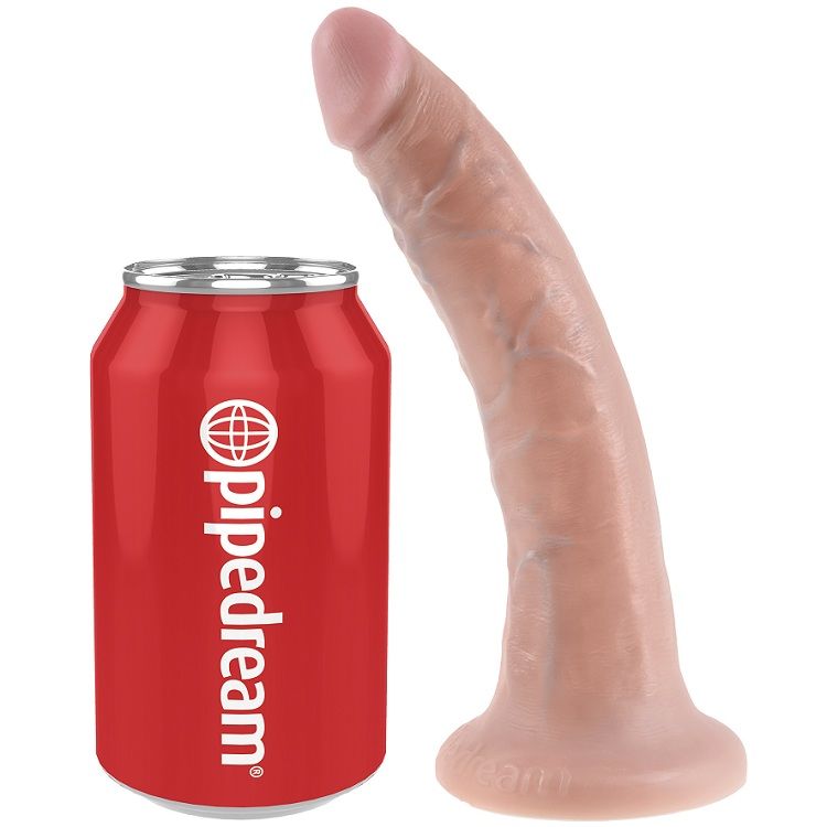 Dildo KING COCK 7 z przyssawką, w kolorze skóry, 17,8 cm