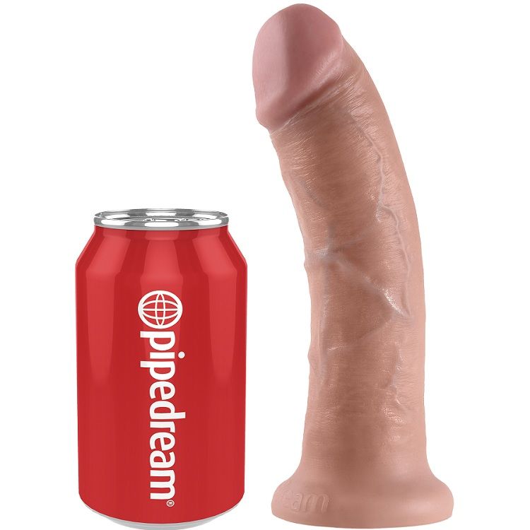 Dildo KING COCK 8 z przyssawką, w kolorze skóry, 20,3 cm