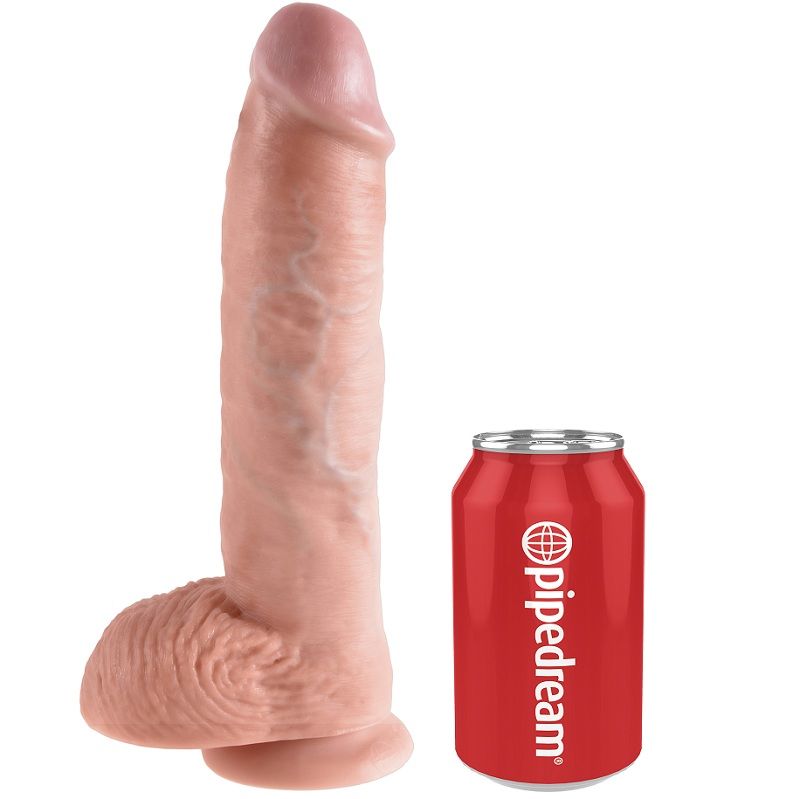 Dildo KING COCK z jądrami, 26,5 cm
