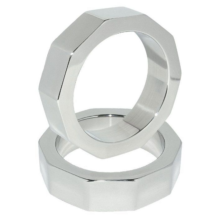 METAL HARD pierścień na penisa bez wibracji ze stali nierdzewnej, 50 mm