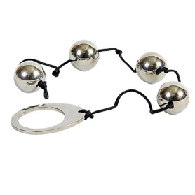 Łańcuszek analny METAL HARD z 4 metalowymi kulkami