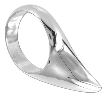 METAL HARD Teardrop pierścień na penisa bez wibracji ze stali, 4,5 cm
