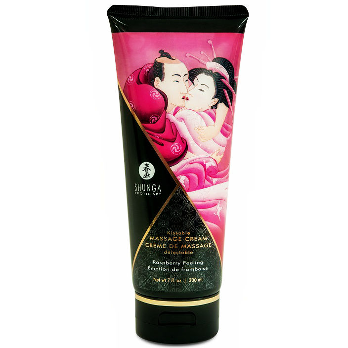 Krem do masażu Shunga o smaku malinowym, 200 ml