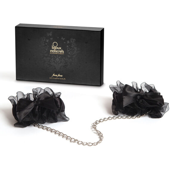 Kajdanki Bijoux Indiscrets Frou Frou z organzy i satyny