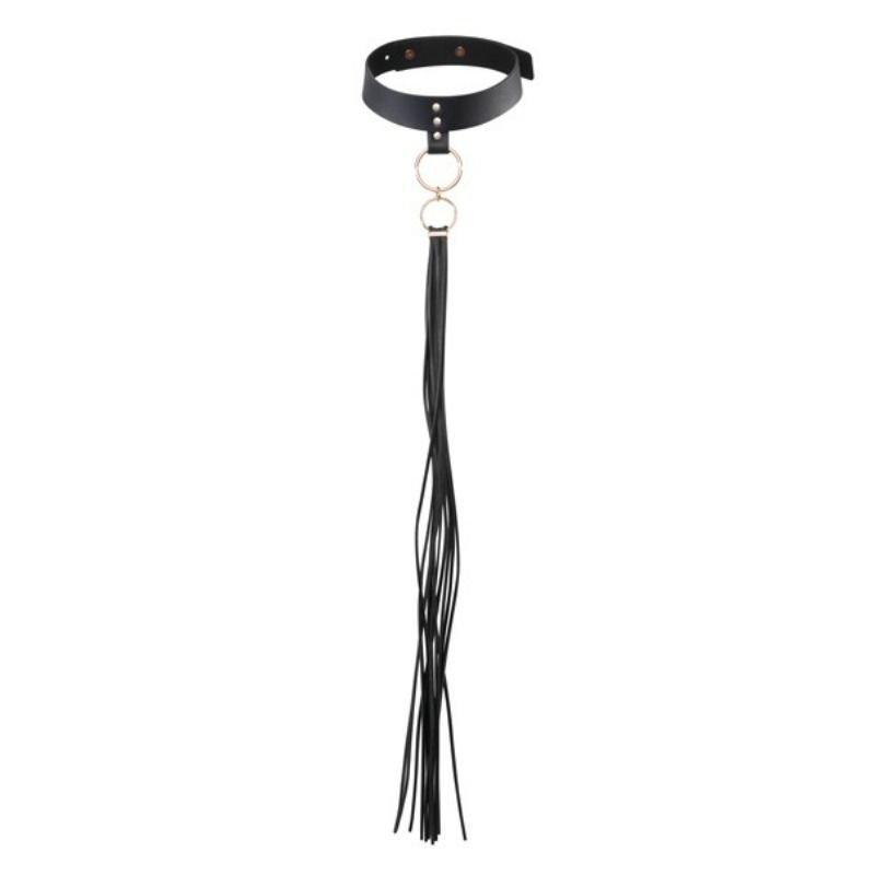 BIJOUX INDISCRETS MAZE obroża BDSM z chwostami, czarna