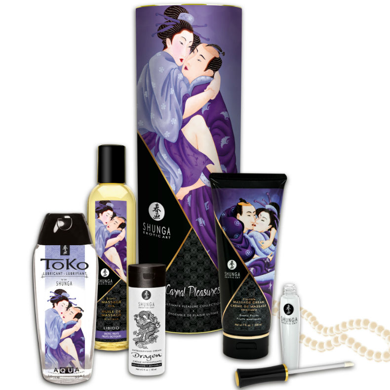 SHUNGA Carnal Pleasures Collection Kit z olejkiem do masażu