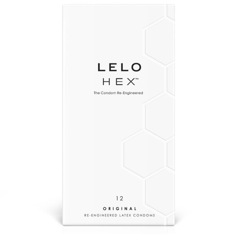 Prezerwatywy LELO HEX ze strukturą heksagonalną, 12 sztuk