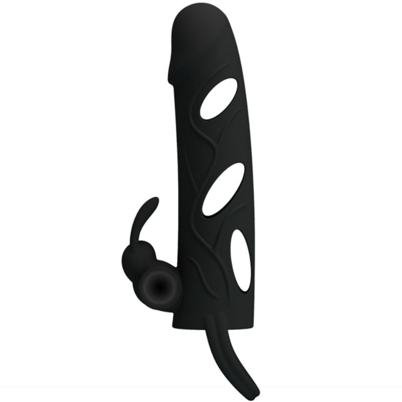 Nakładka na penisa Pretty Love z wibracjami, 14 cm