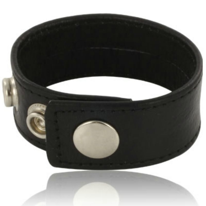 LEATHER BODY regulowany pasek na penisa ze skóry, czarny